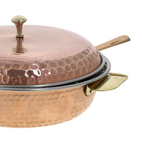 Donga Copper Serving Bowl Tureen With Spoon 3