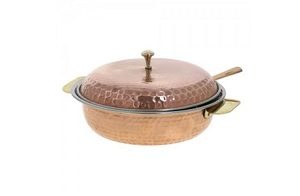 Donga Copper Serving Bowl Tureen With Spoon 6