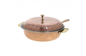 Donga Copper Serving Bowl Tureen With Spoon 1
