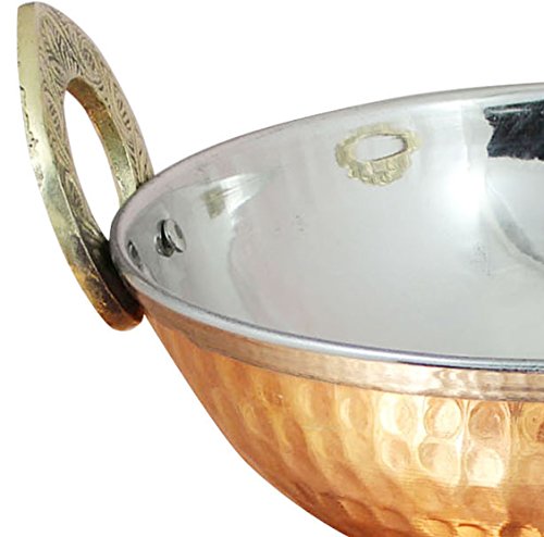 Set of 4 Hammered Copper Karahi Bowls 2